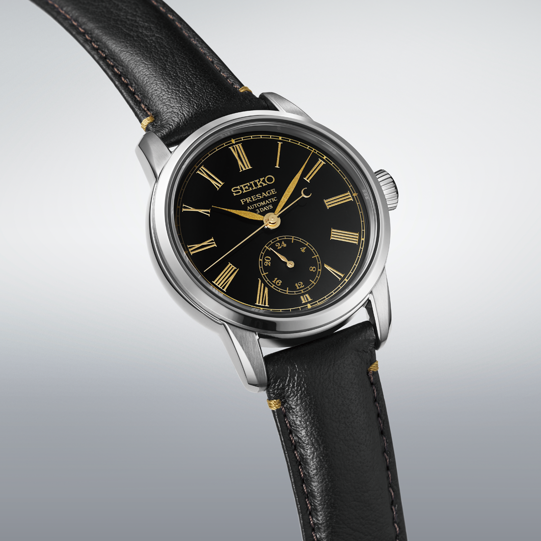 Seiko Presage Classic Series Automatic 40.2 MM Stainless Steel Black Dial Watch SPB499J1