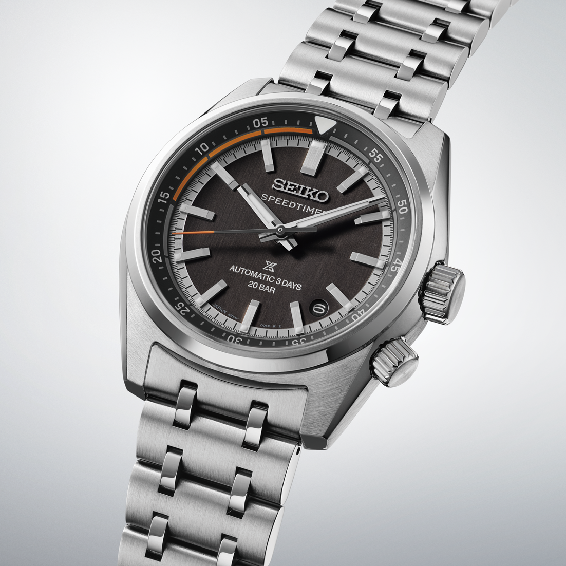 Seiko Prospex Speedtimer Stainless Steel Automatic 39.5 MM Black Dial Watch SPB515J1