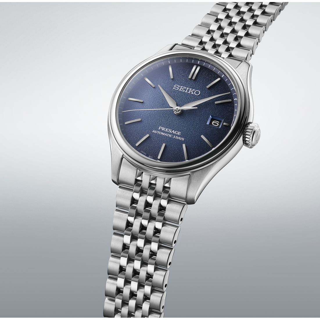 Seiko Presage Classic Series Automatic 40.2 MM Stainless Steel Blue Dial Watch SPB525J1