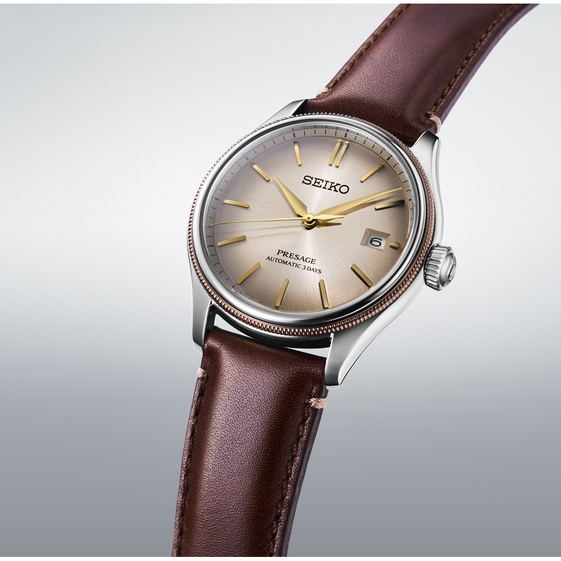 Seiko Presage Classic Series LE Automatic 40.2 MM Upcycled Leather Strap Watch SPB529J1