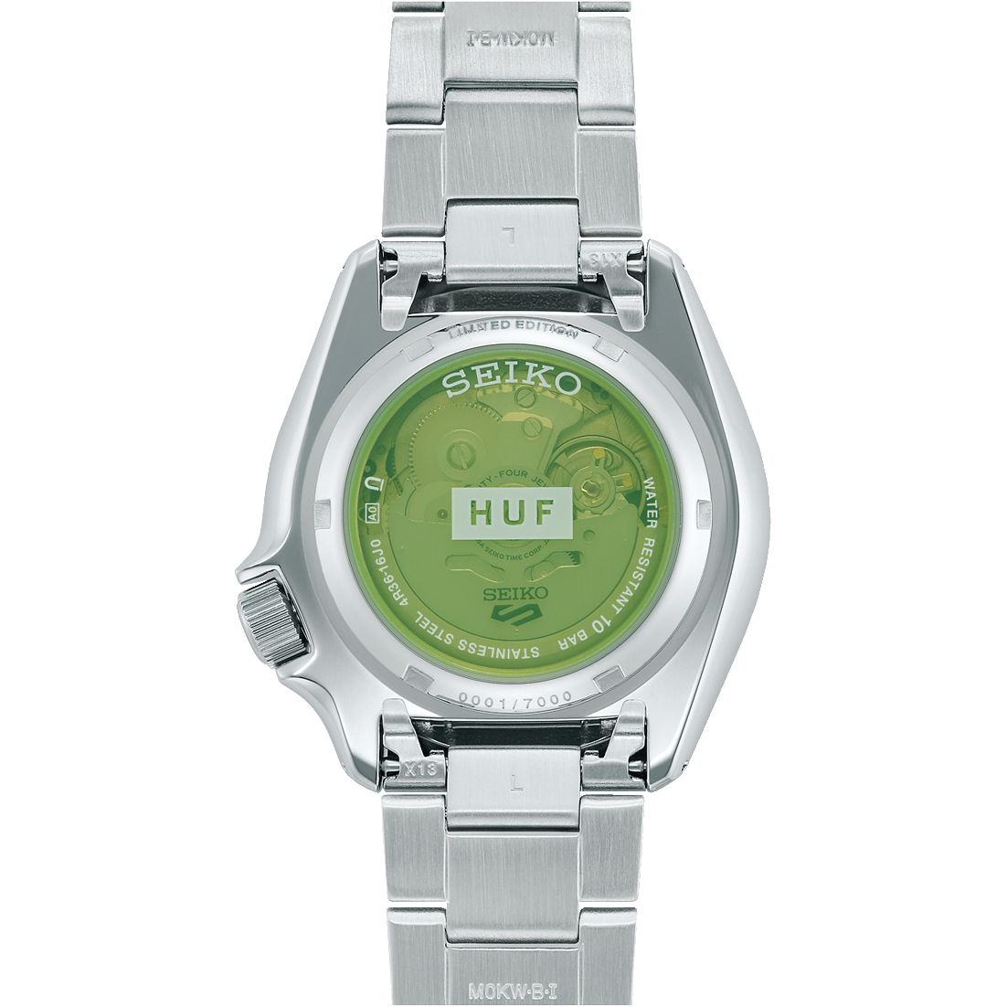 Seiko 5 Sports SKX Series HUF Limited Edition 42.5 MM Silver Dial SS Automatic Watch SRPL33K1