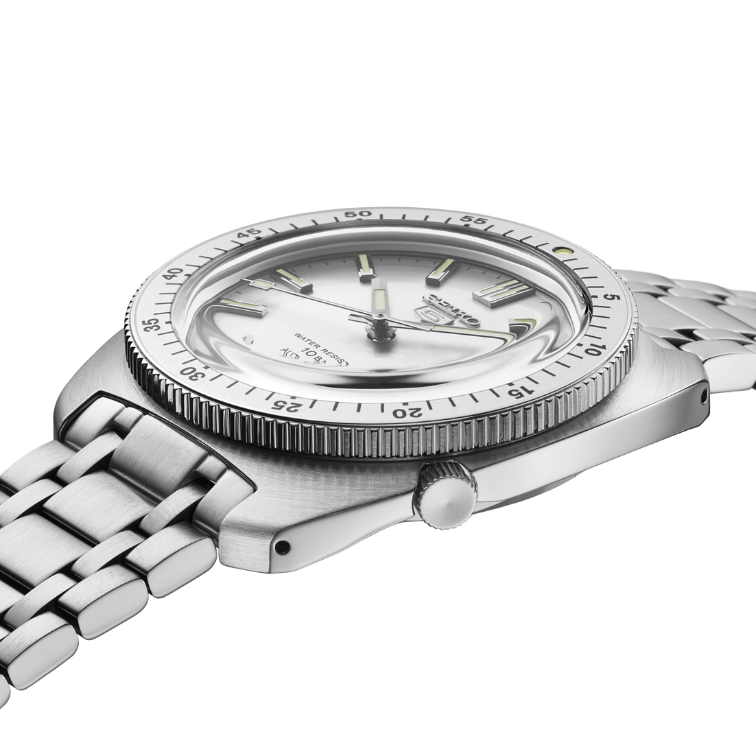 Seiko SKX 5 Sports Series 38.2 MM SS Silver Dial Automatic Watch SRPL91K1