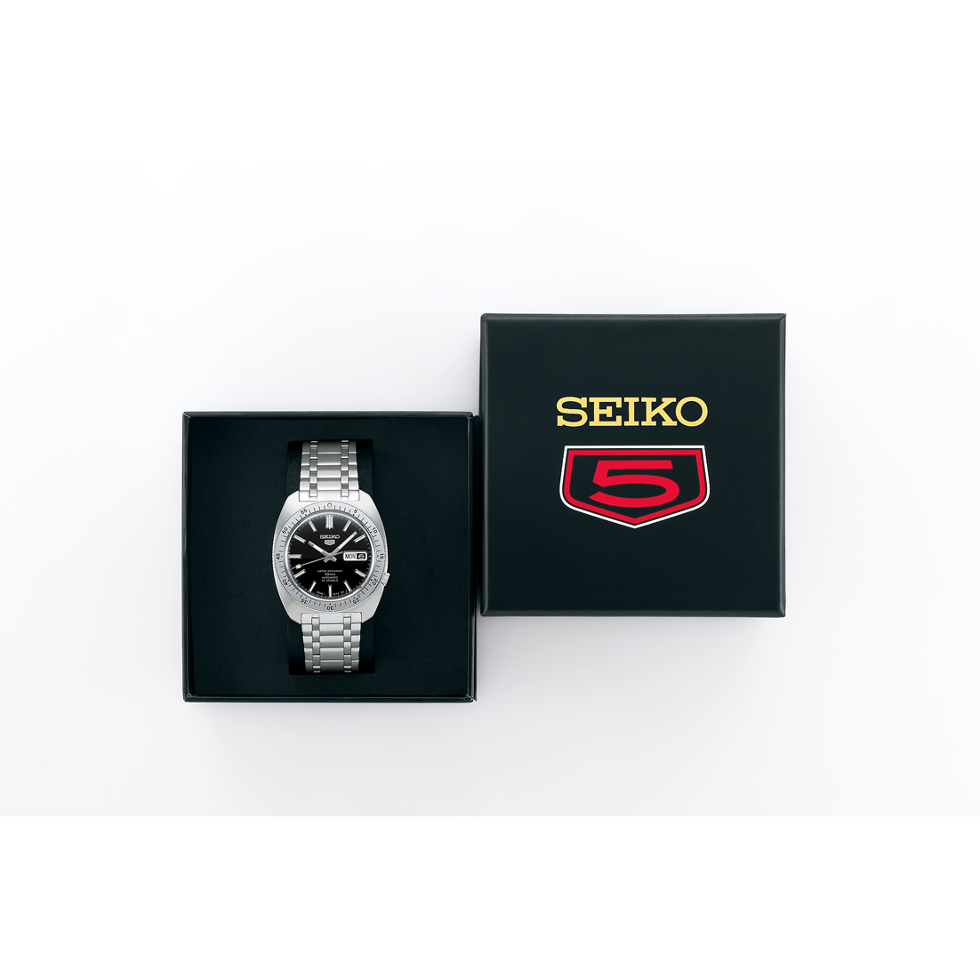 Seiko SKX 5 Sports Series 38.2 MM Stainless Steel Black Dial Automatic Watch SRPL93K1