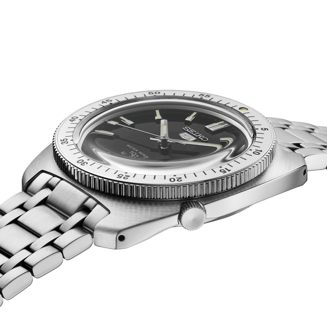 Seiko SKX 5 Sports Series 38.2 MM Stainless Steel Black Dial Automatic Watch SRPL93K1