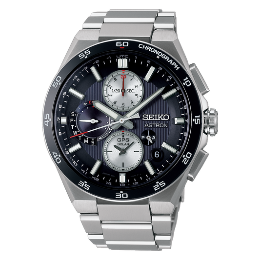 Seiko Astron GPS Solar 43.3 MM Black Dial Watch SSH151J1