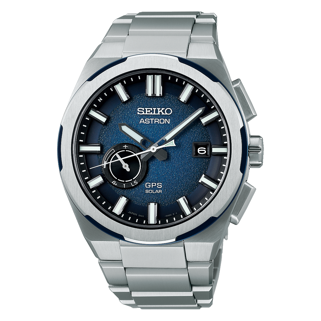 Seiko Astron GPS Solar Titanium 42 MM Dark Blue Dial Watch SSJ023J1