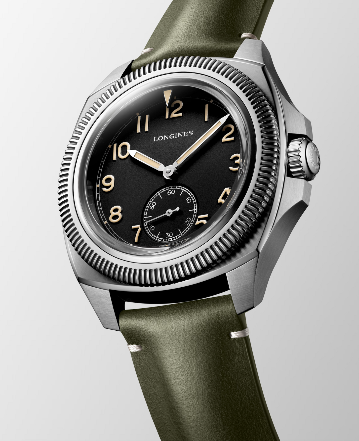 Longines Pilot Majetek 43 MM Green Strap Automatic SS Watch L28384532