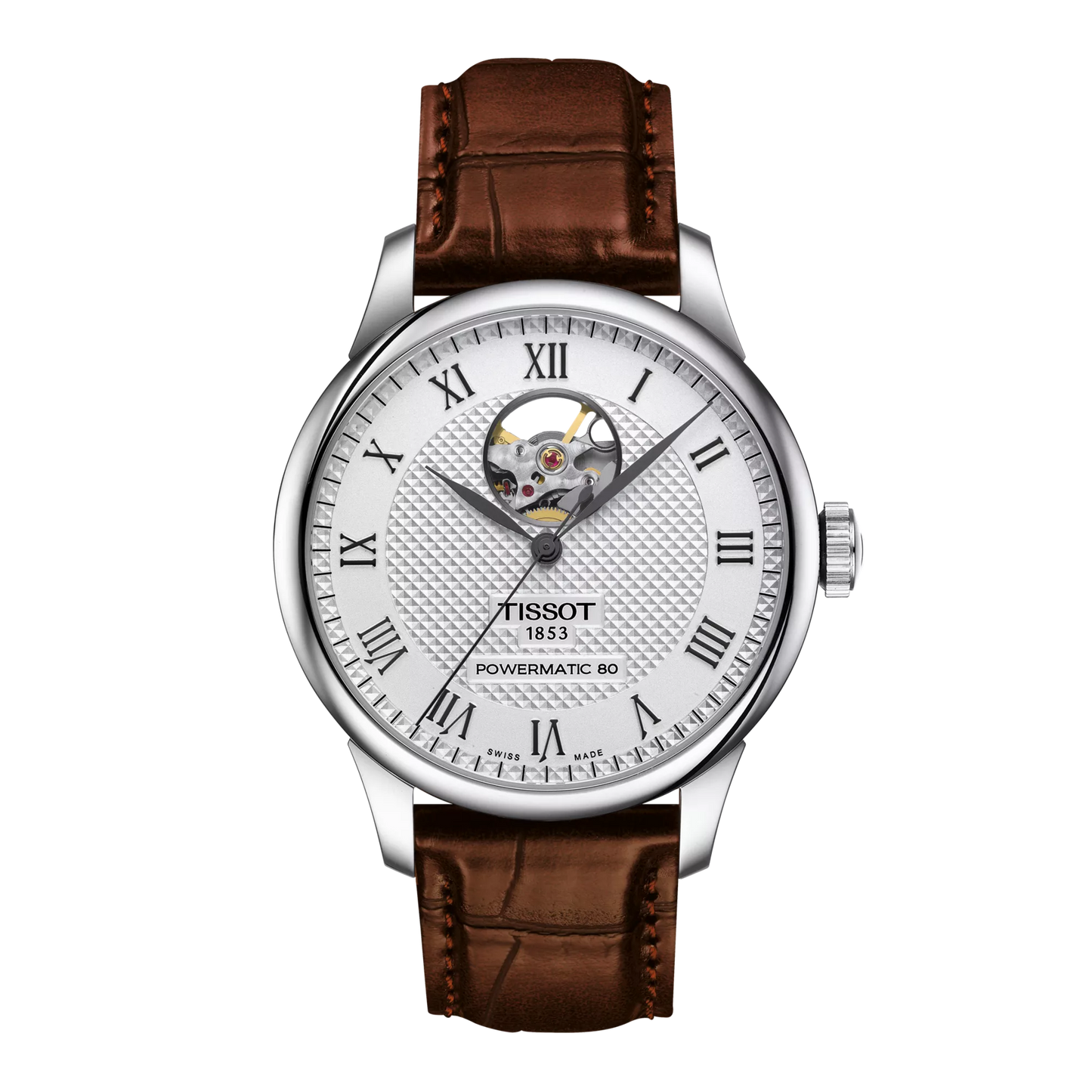 Tissot Le Locle Powermatic 80 Open Heart 39.3 MM SS Automatic Silver Dial Watch T006.407.16.033.01
