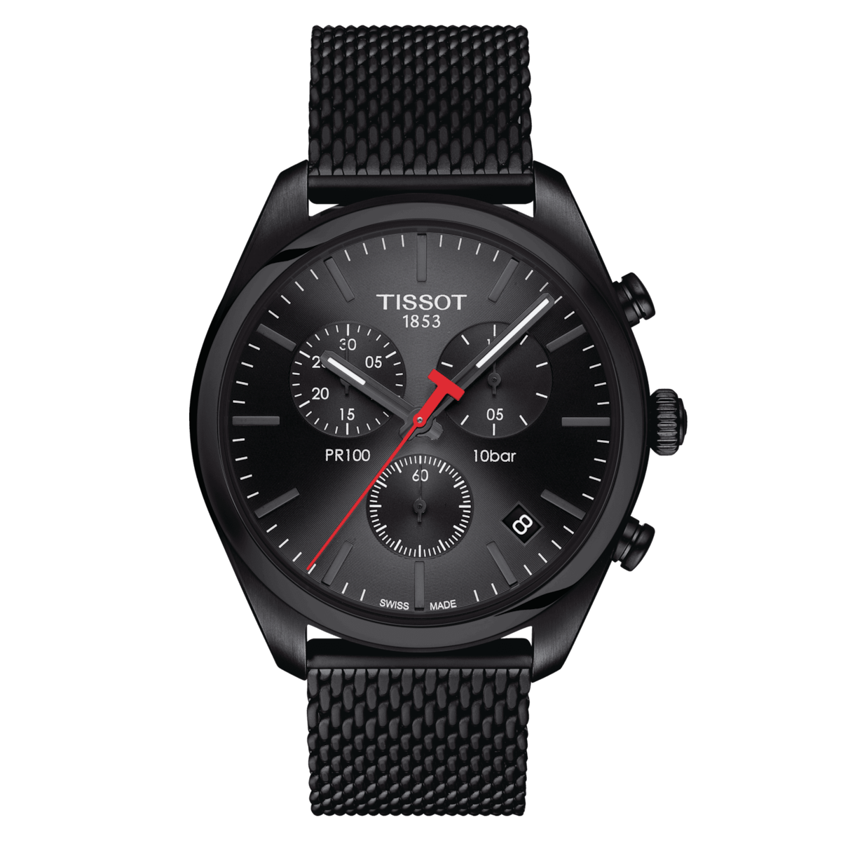 Tissot PR 100 Chronograph 41 MM SS Black Dial Watch T101.417.33.051.00