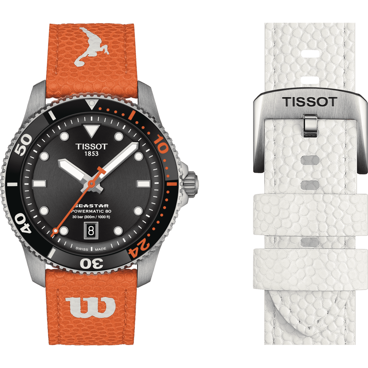 Tissot Seastar Wilson WNBA 40 MM SS Automatic Black Dial Watch T120.807.17.051.00