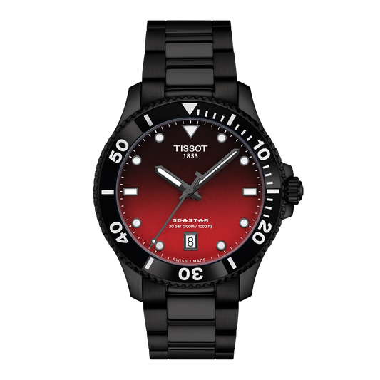 Tissot Seastar 1000 Quartz 40 MM Graded Red-Black Dial Watch T120.410.33.421.00