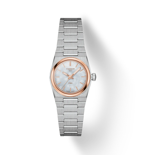 *PRE-ORDER* Tissot PRX 25 MM Quartz Stainless Steel White mother-of-pearl Dial Watch T137.010.21.111.00