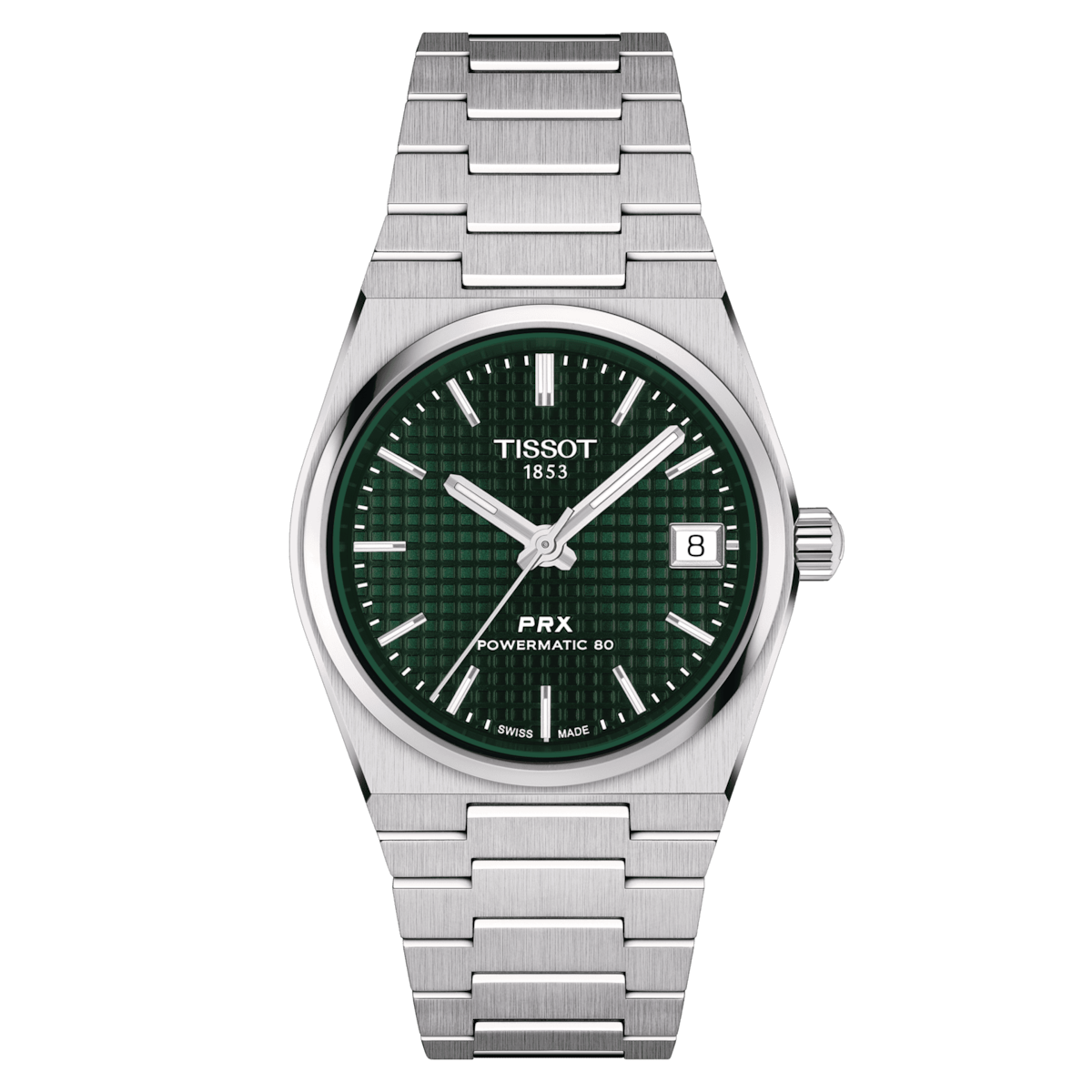 TISSOT PRX POWERMATIC 80 35MM SS GREEN DIAL WATCH T137.207.11.091.00