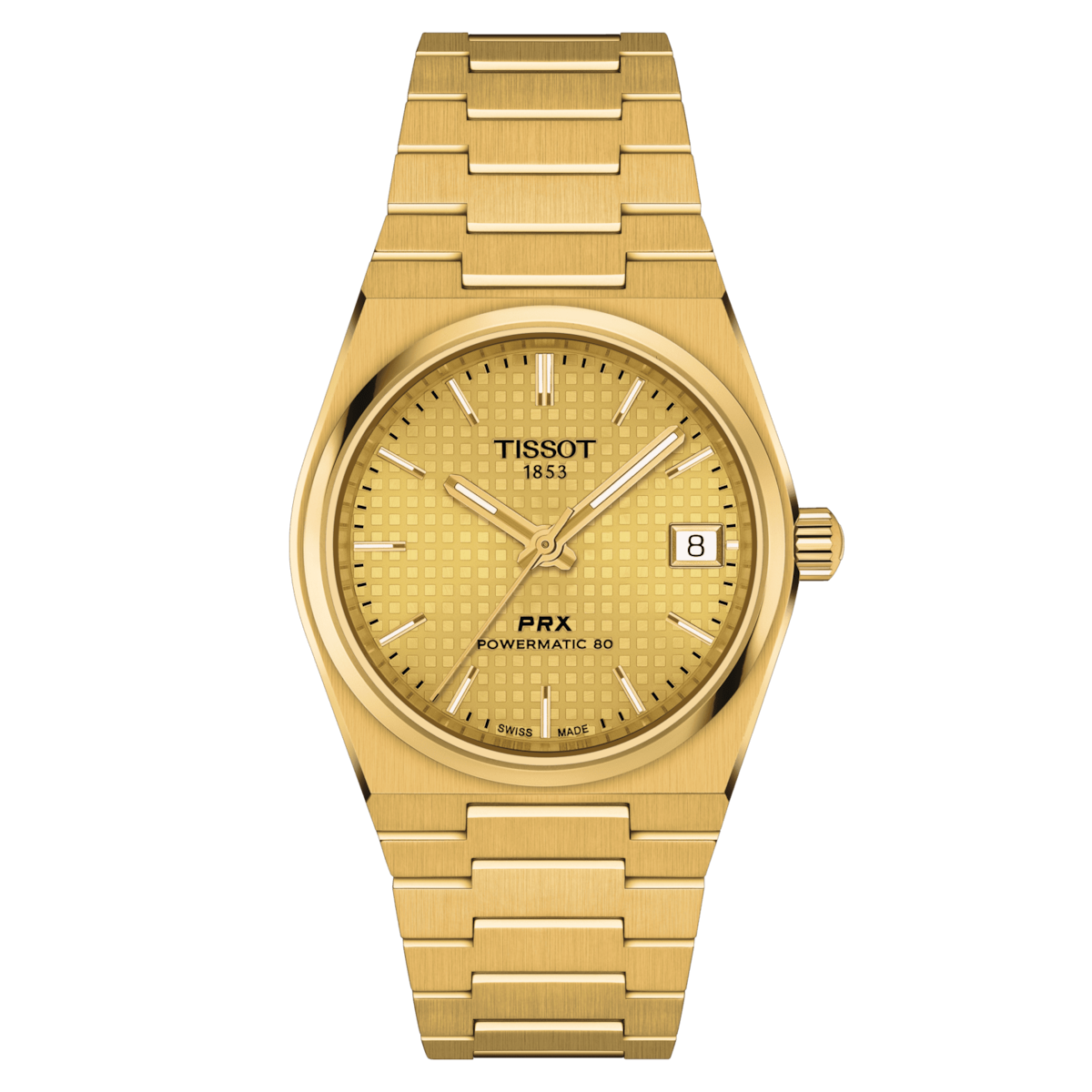 TISSOT PRX POWERMATIC 80 35MM SS GOLD WATCH T137.207.33.021.00