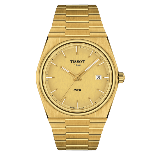 *PRE-ORDER* Tissot PRX 40 MM SS Gold Color Quartz Champagne Dial Watch T137.410.33.021.00