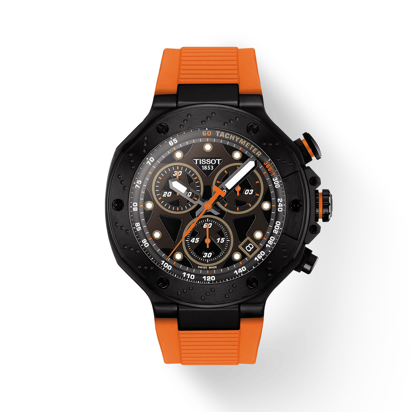 Tissot T-Race Quartz EOL Chronograph 45 MM Black Dial Watch T141.417.37.051.02