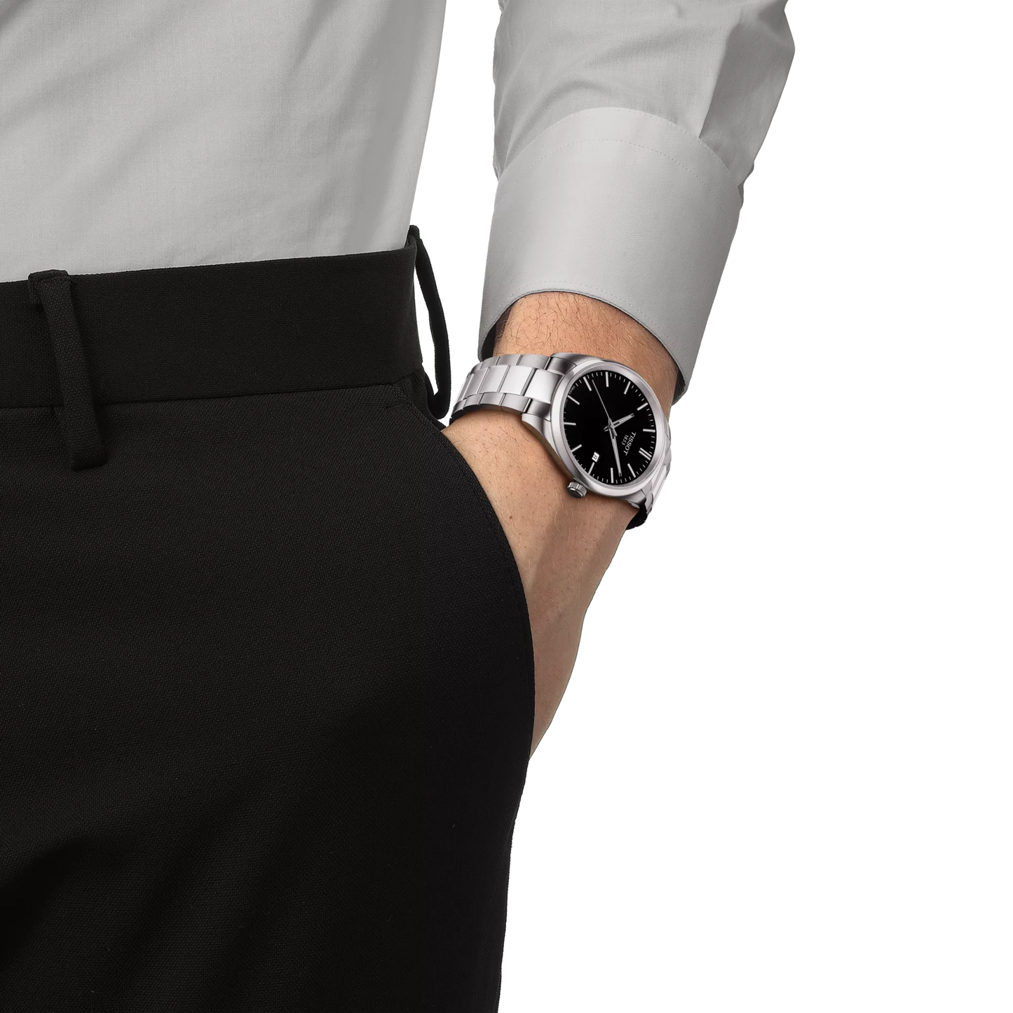 Tissot PR 100 Quartz 40 MM SS Black Dial Watch T150.410.11.051.00
