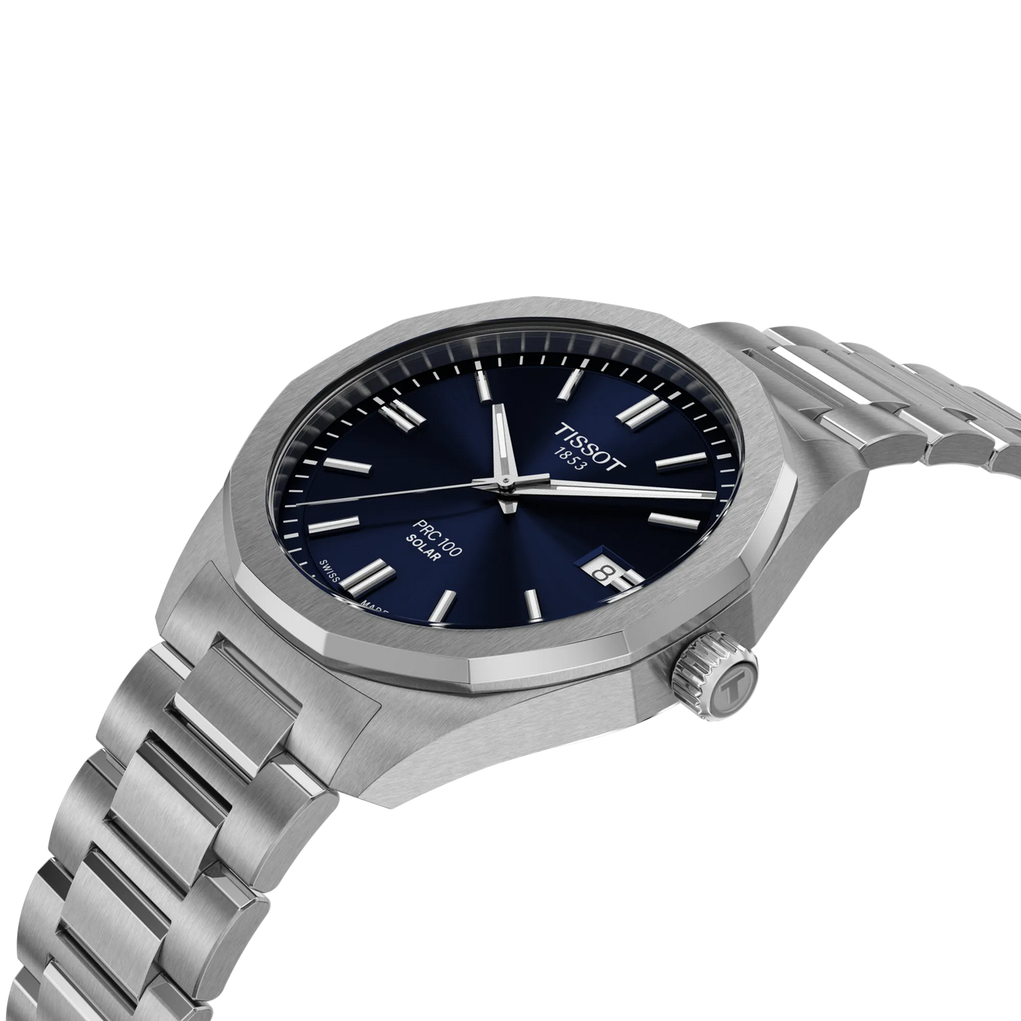Tissot PRC 100 Solar-Powered Quartz 39 MM Blue Dial Watch T151.422.11.041.00