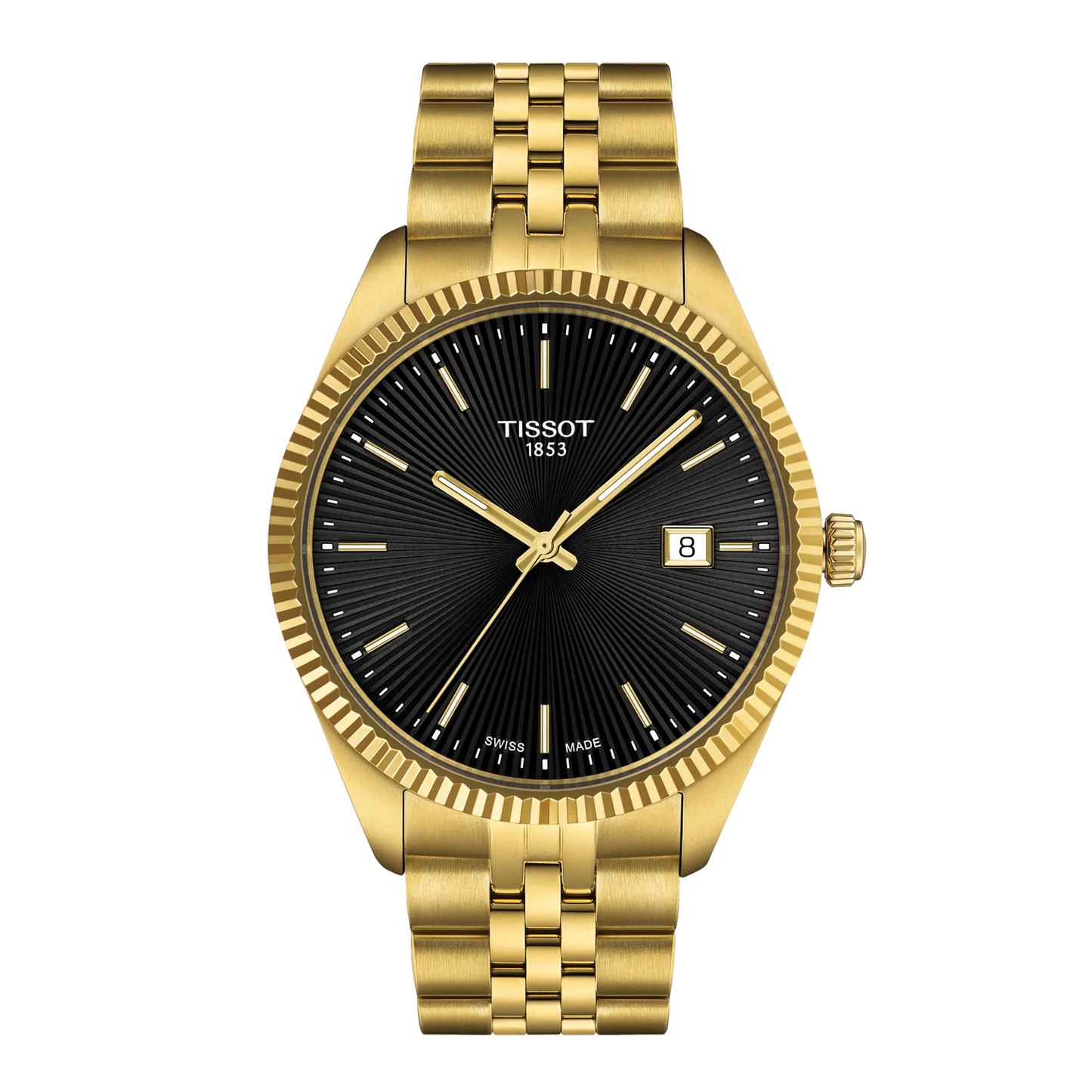 Tissot Ballade Quartz Movement 40MM Black Dial Gold Watch T156.410.33.051.00