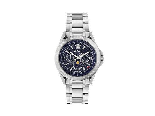 Versace V-Galaxy Moonphase 43mm Blue Aventurine Dial VE0K00125