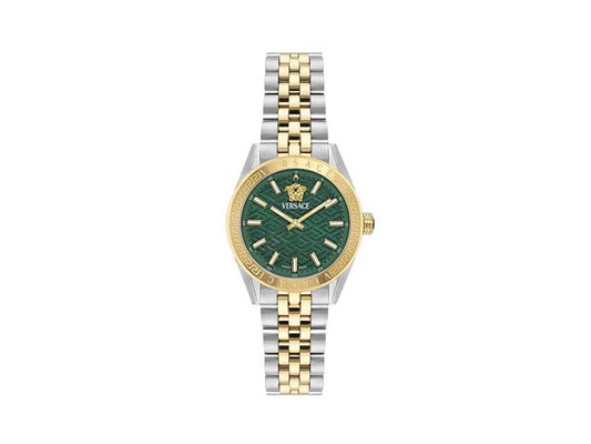 Versace V-Code Lady PVD Gold Green Dial 36mm VE8I00424