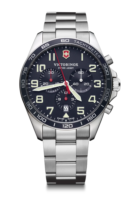 Victorinox FieldForce Sport Chronograph 42 MM Analog Quartz Blue Dial Watch 241857