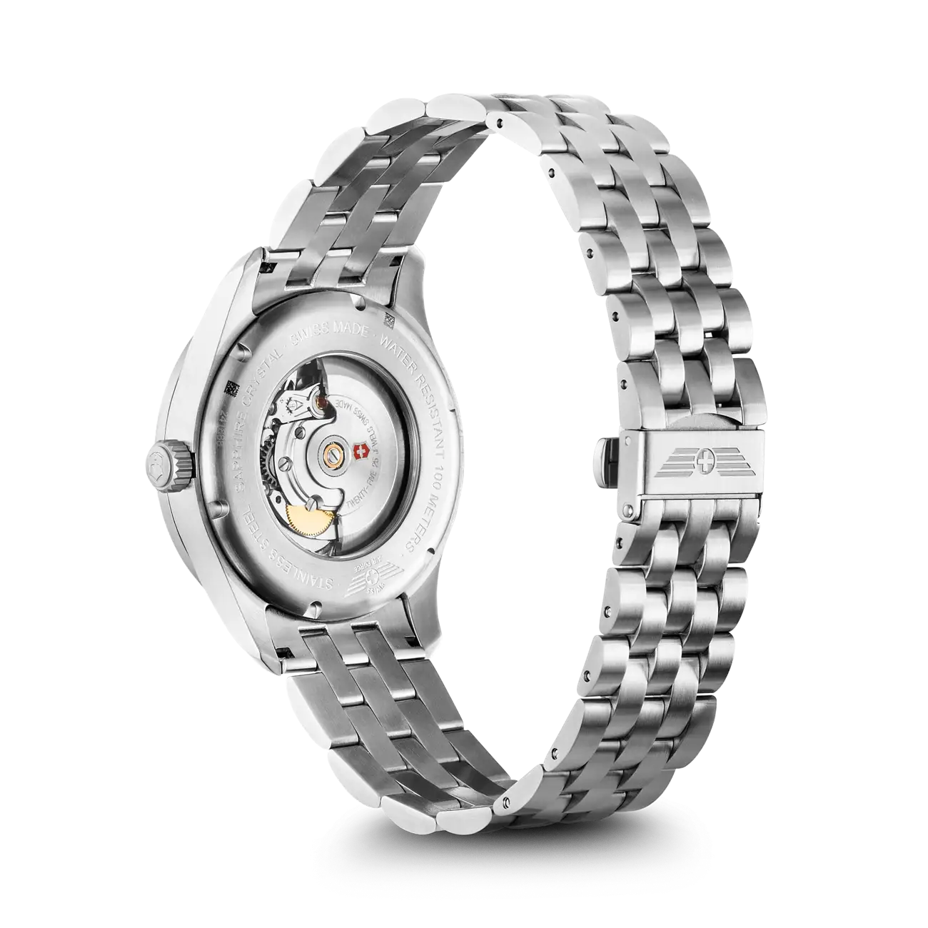 Victorinox AirBoss Mechanical 42 MM Stainless Steel Black Dial Watch 241888