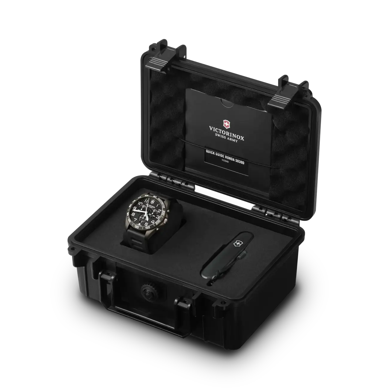 Victorinox Fieldforce Sport Chronograph 42 MM SS Black Matt Dial Watch 241926.1