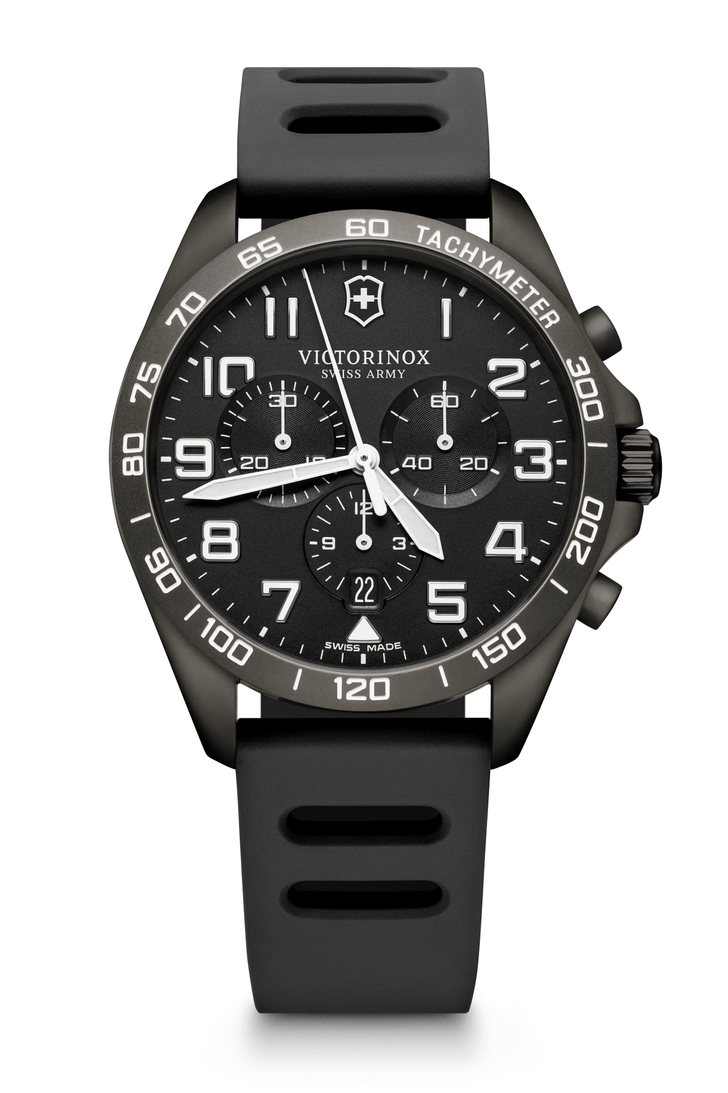 Victorinox Fieldforce Sport Chronograph 42 MM SS Black Matt Dial Watch 241926.1
