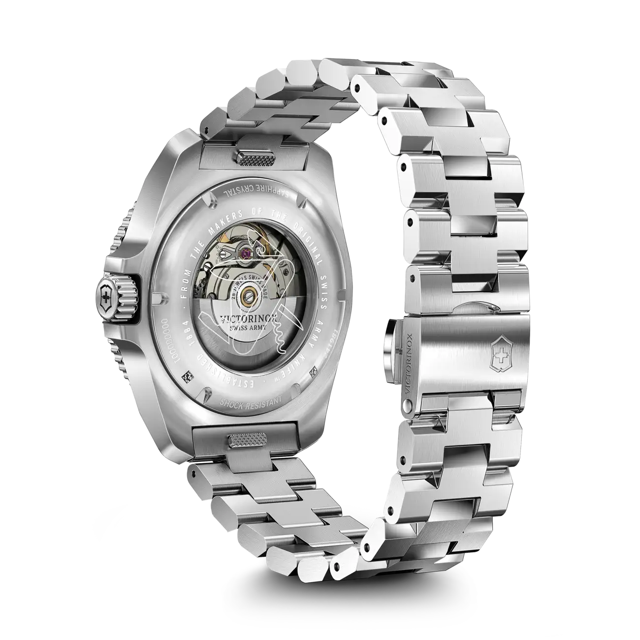 Victorinox Journey 1884 Automatic 43 MM SS Black Dial Watch 241981