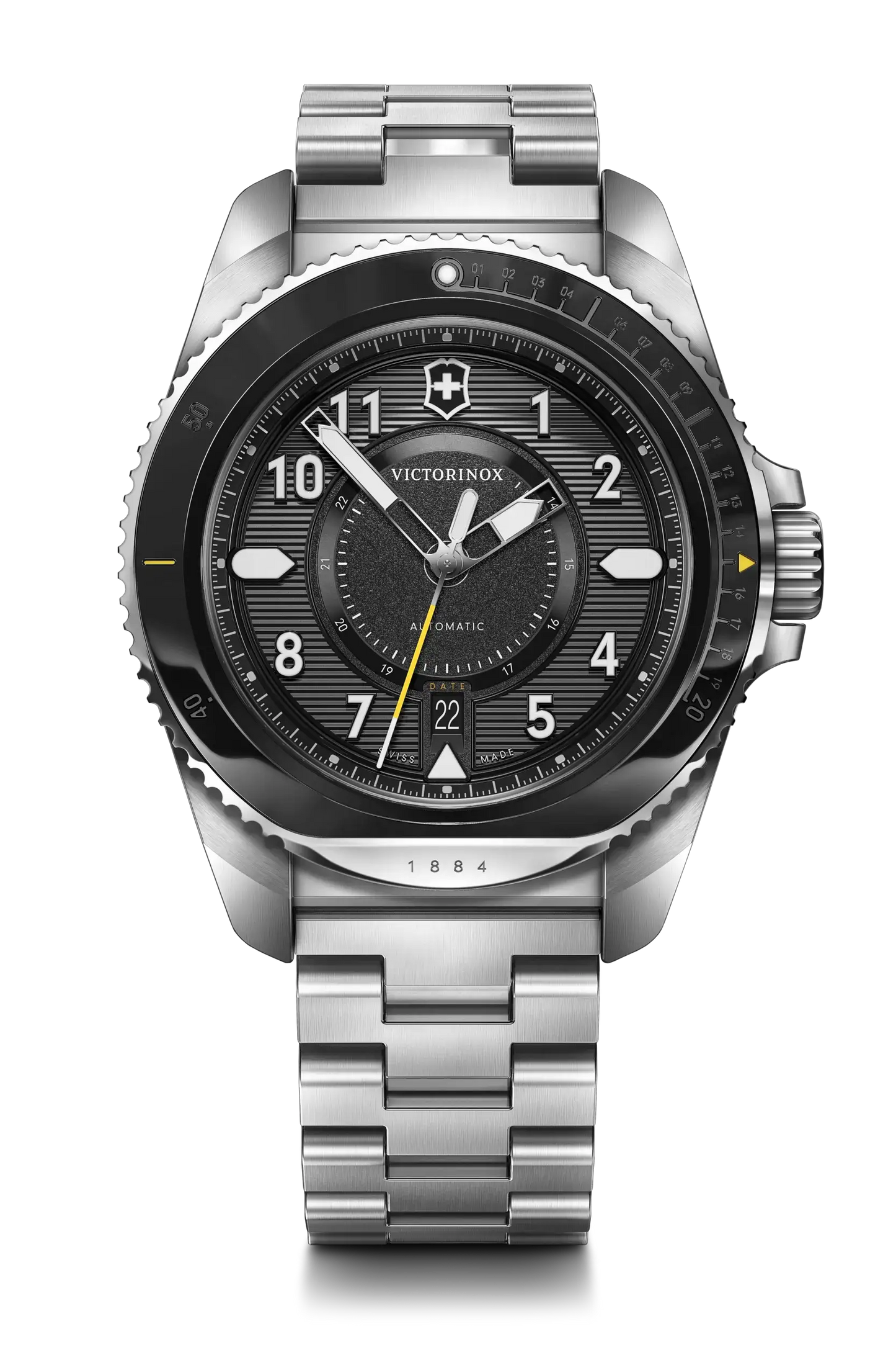 Victorinox Journey 1884 Automatic 43 MM SS Black Dial Watch 241981