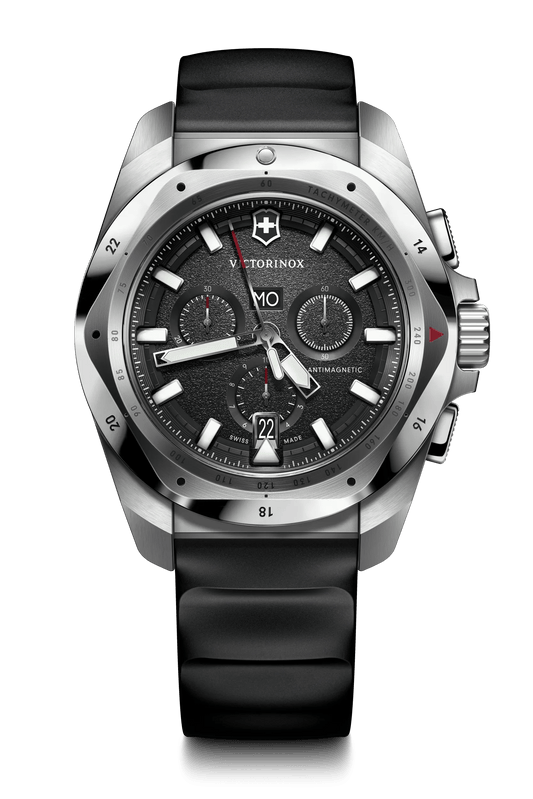 Victorinox I.N.O.X. Chronograph 43 MM SS Black Dial Watch 241983