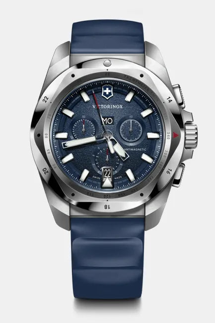 Victorinox I.N.O.X. Chronograph 43 MM Blue Bracelet Blue Dial Watch 241984