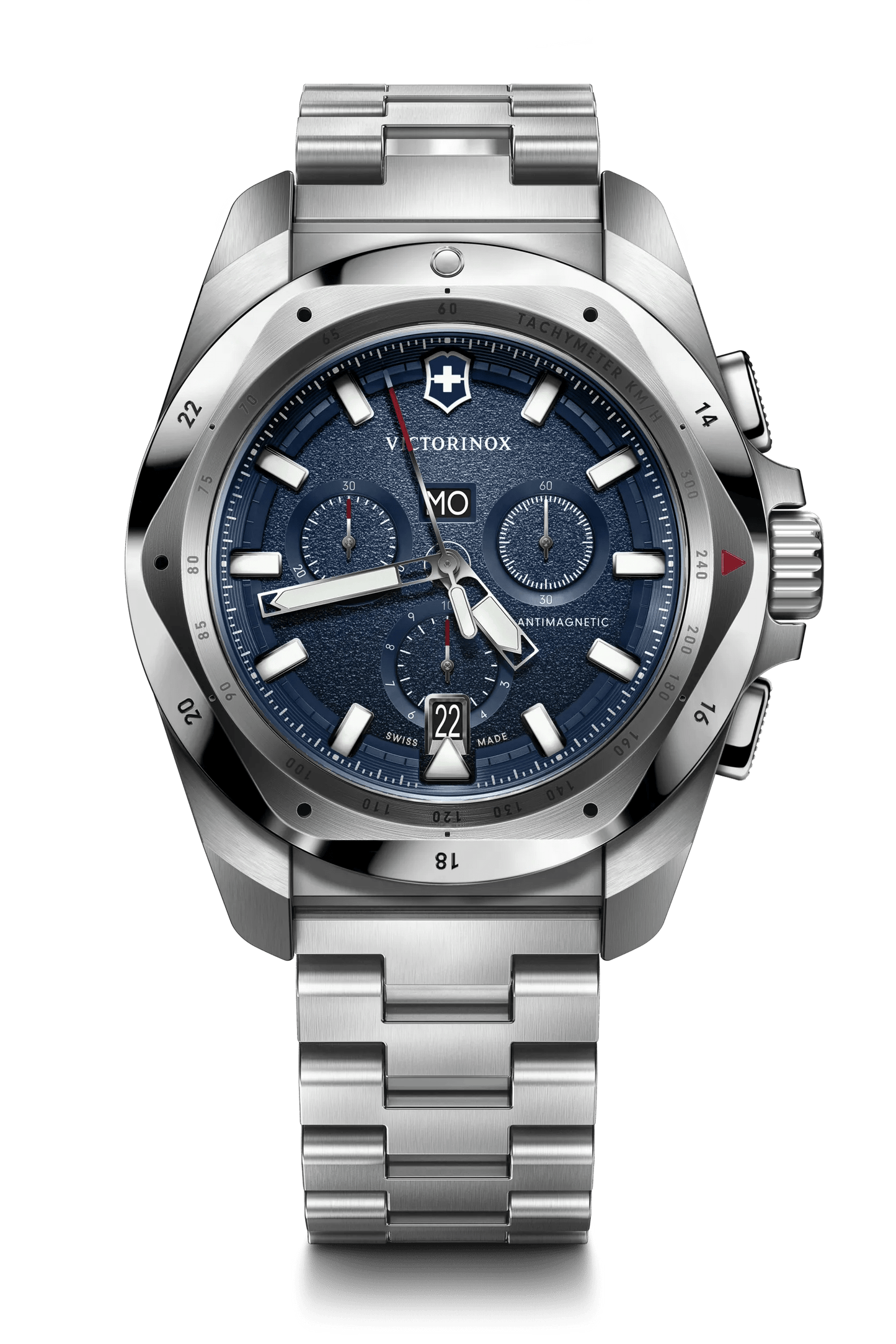 Victorinox I.N.O.X. Chronograph 43 MM SS Blue Dial Watch 241985