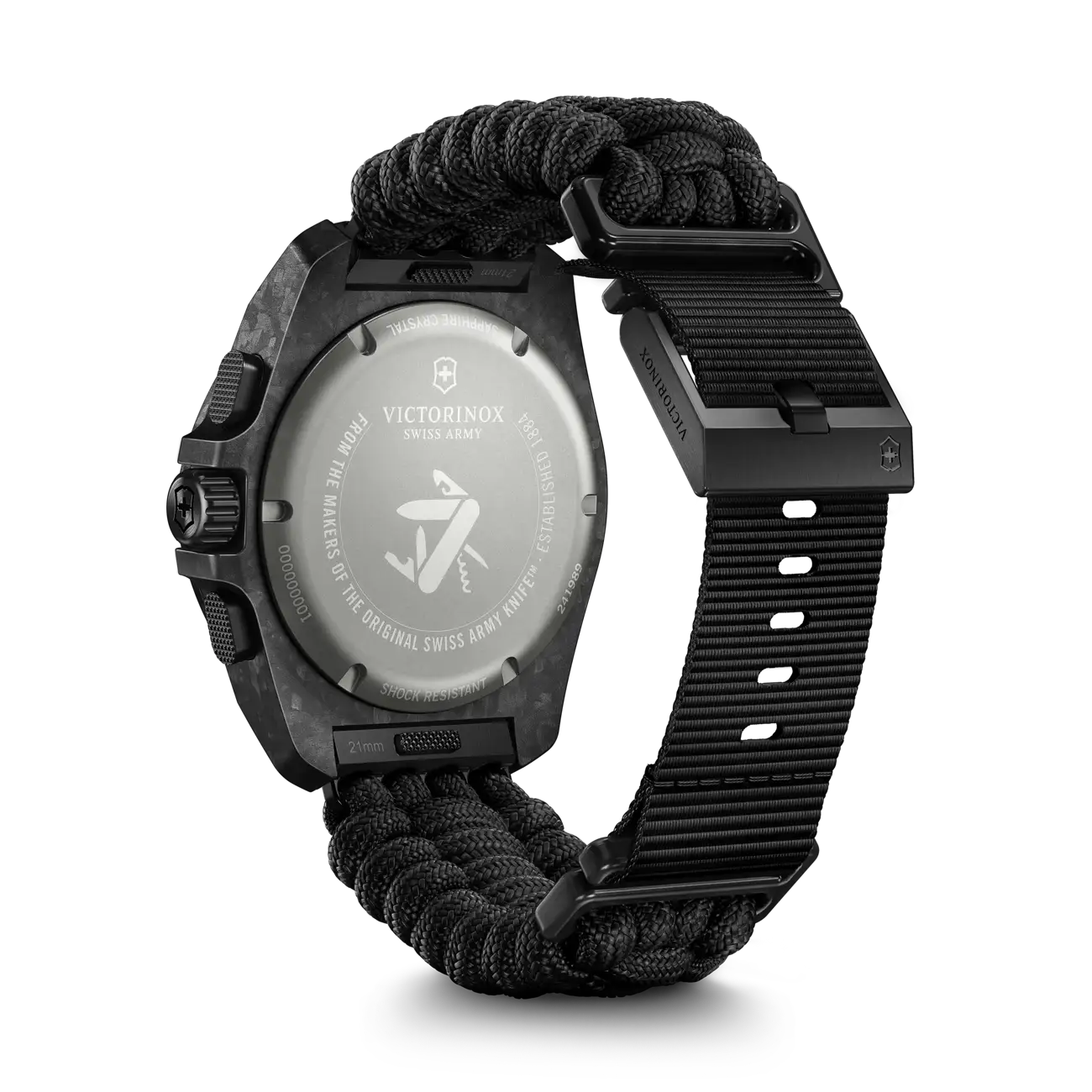Victorinox I.N.O.X. Chronograph 43 MM Black Bracelet Black Dial Watch 241989.1