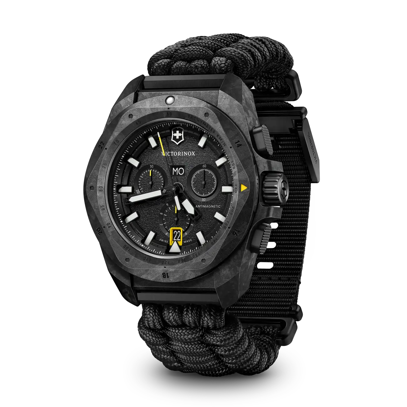 Victorinox I.N.O.X. Chronograph 43 MM Black Bracelet Black Dial Watch 241989.1