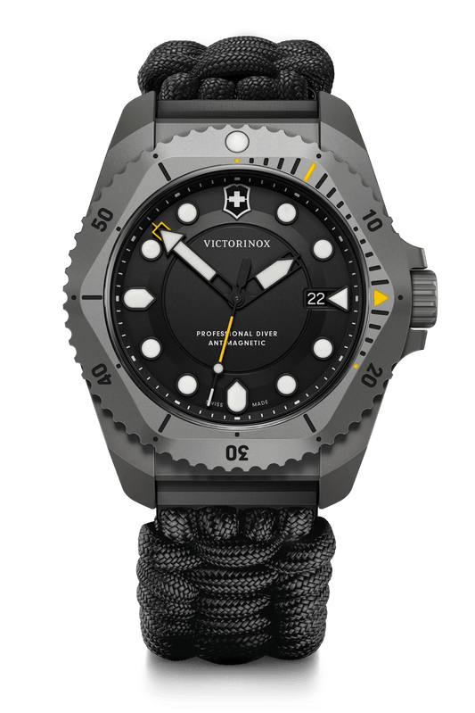 Victorinox Dive PRO Quartz 43 MM Black Bracelet Black Matt Dial Watch 241993.1