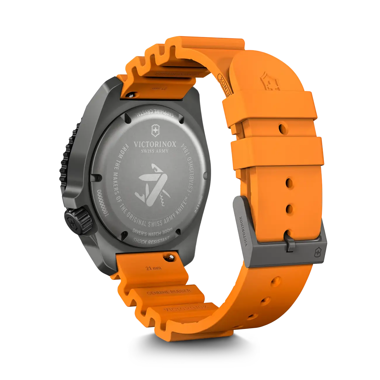 Victorinox Dive PRO Automatic 43 MM Orange Bracelet Black Matt Dial Watch 241996