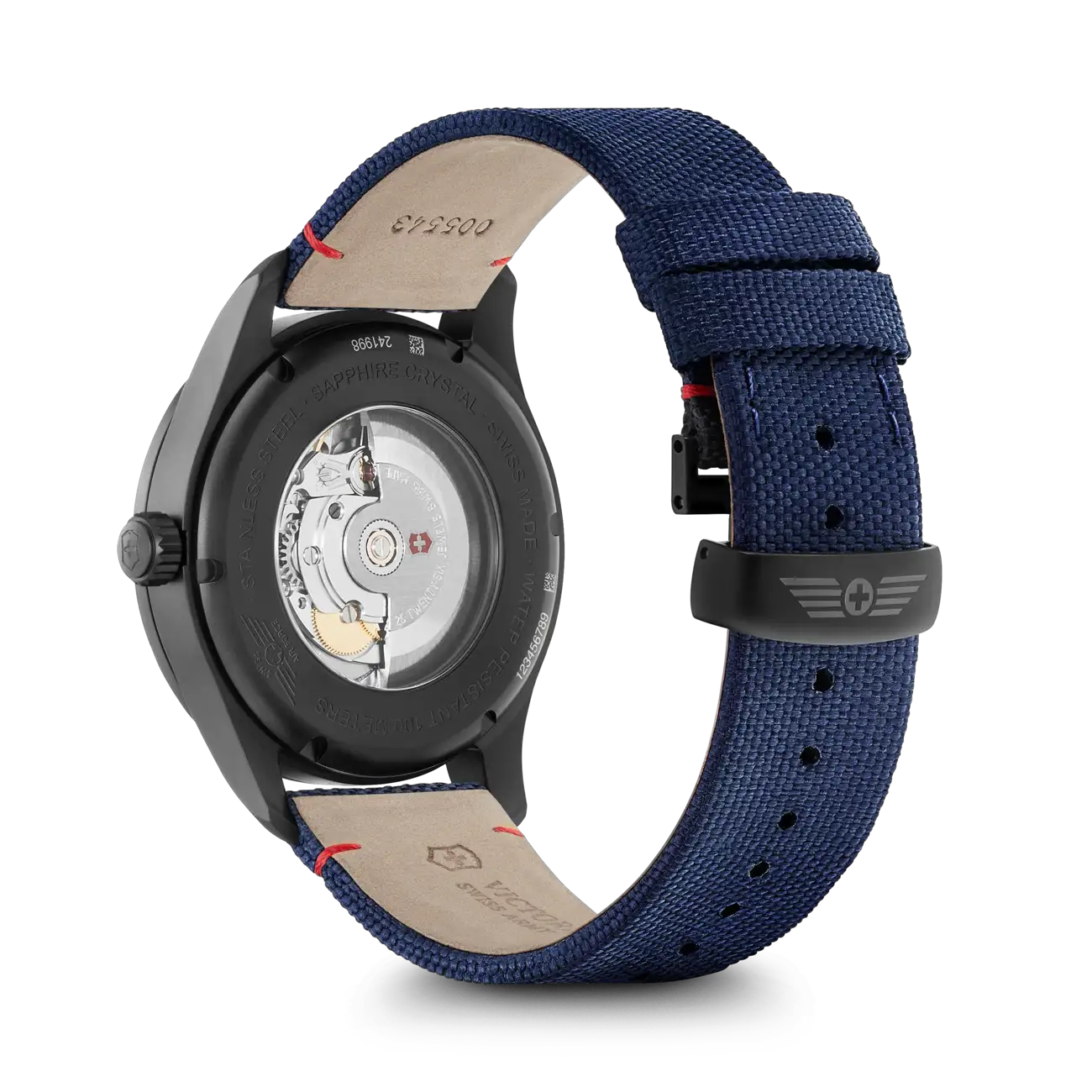 Victorinox AirBoss Mechanical 42 MM Stainless Steel Blue Dial Watch 241998