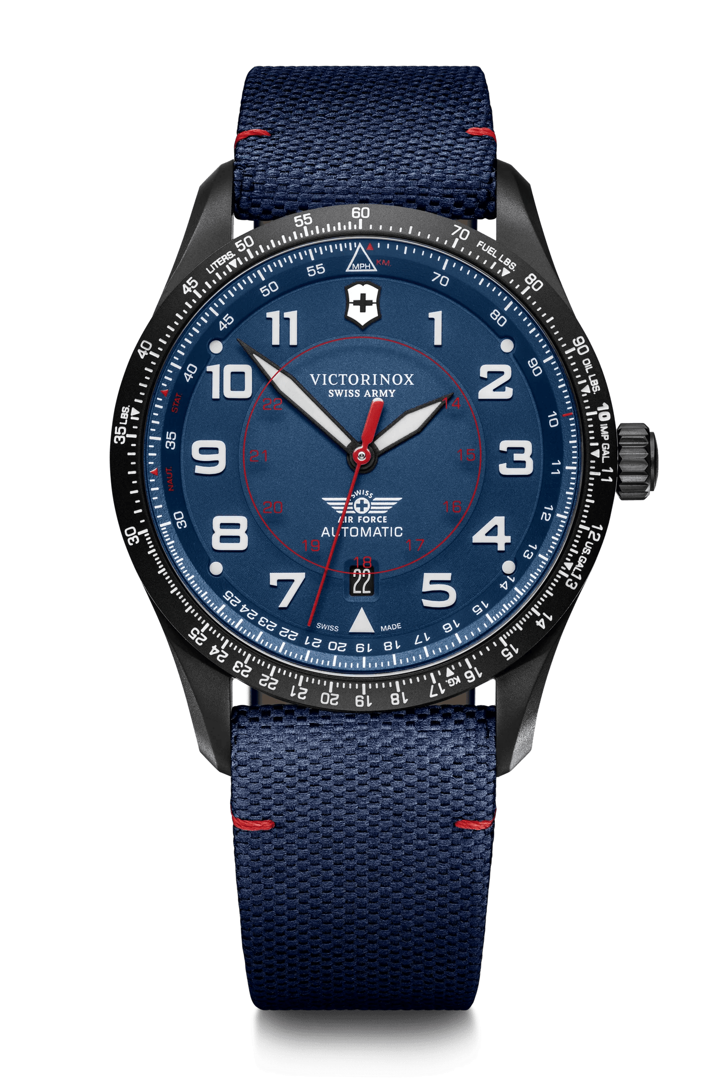 Victorinox AirBoss Mechanical 42 MM Stainless Steel Blue Dial Watch 241998