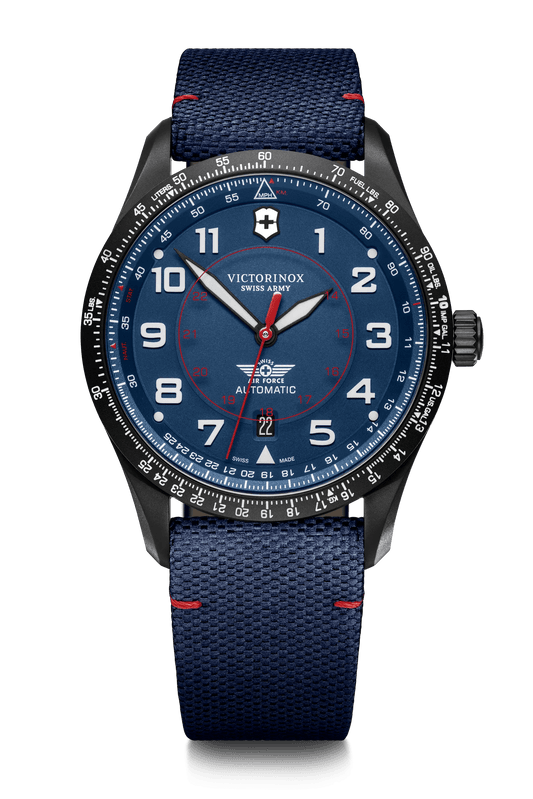 Victorinox AirBoss Mechanical 42 MM Stainless Steel Blue Dial Watch 241998