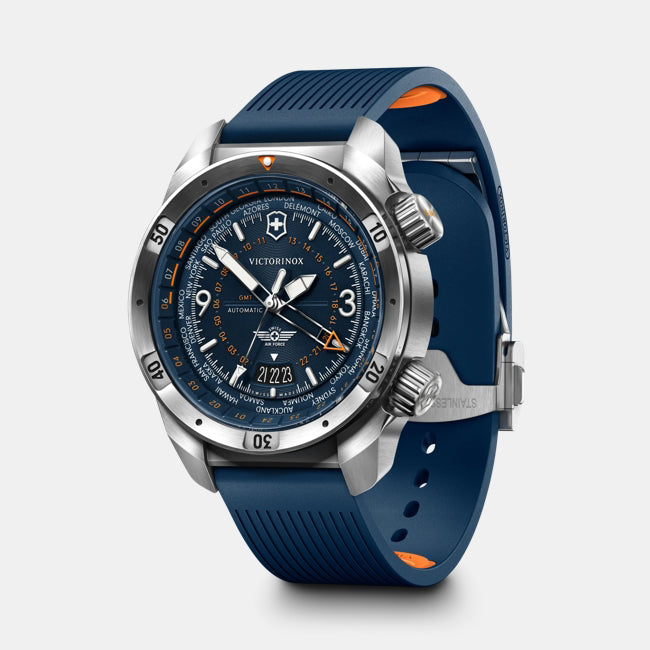 Victorinox AirPro Automatic 43 MM Stainless Steel Blue Dial Watch 242003