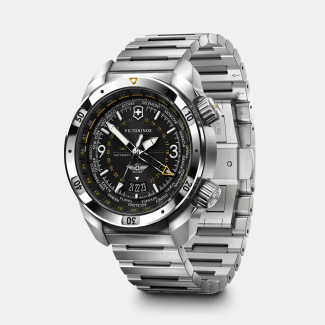 *PRE-ORDER* Victorinox AirPro Automatic 43 MM Stainless Steel Black Dial Watch 242004