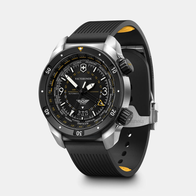 Victorinox AirPro Automatic 43 MM Stainless Steel Black Dial Watch 242005