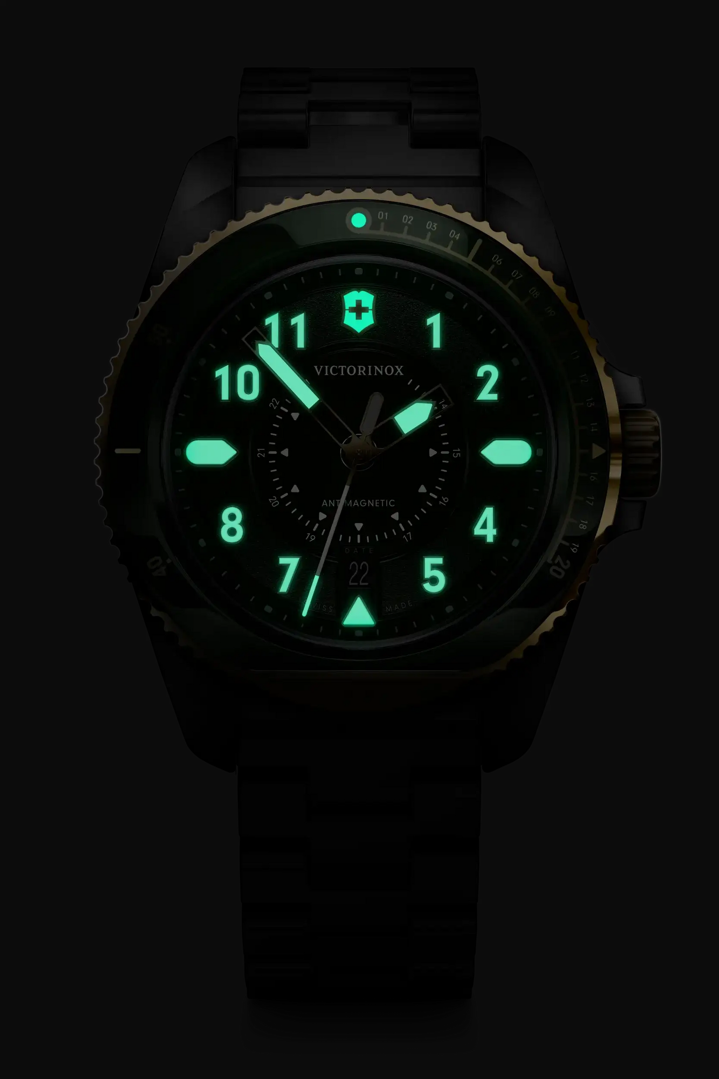 Victorinox Journey 1884 Antimagnetic Protection Quartz 43 MM SS Green Dial Watch 242012