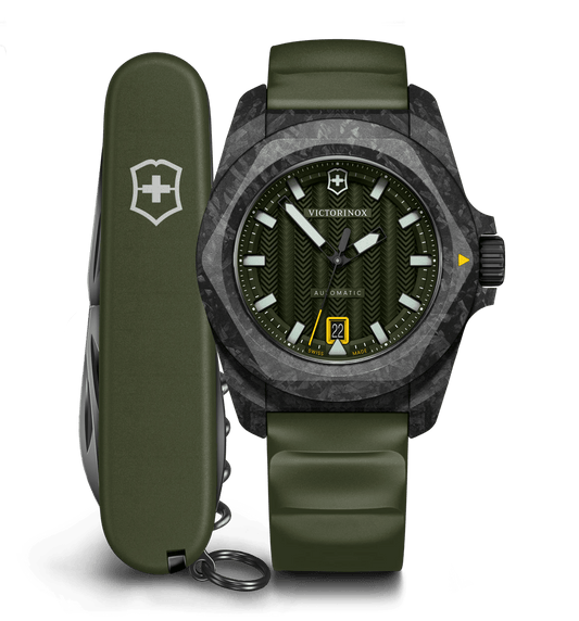 Victorinox I.N.O.X. Automatic 41 MM Green Bracelet Green Dial Watch 242021.1