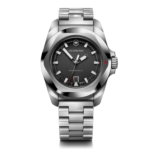 *PRE-ORDER* Victorinox I.N.O.X. Quartz 41 MM Stainless Steel Black Dial Watch 242030