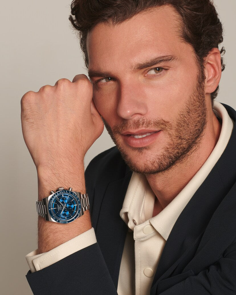 Longines Conquest Chronograph 42 MM Stainless Steel Blue Dial Automatic Watch L38354926