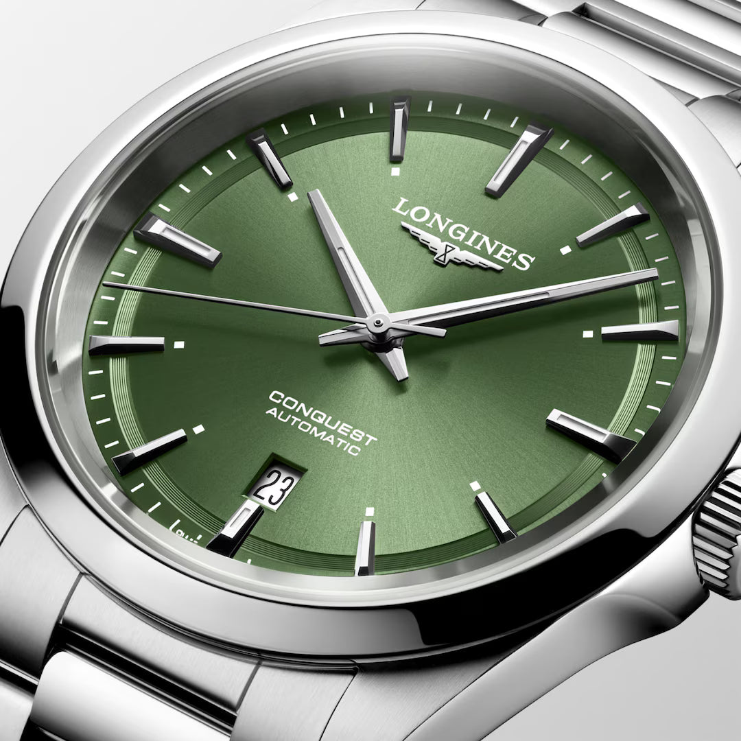 Longines Conquest Stainless Steel 41 MM Automatic Green Dial Watch L38304026