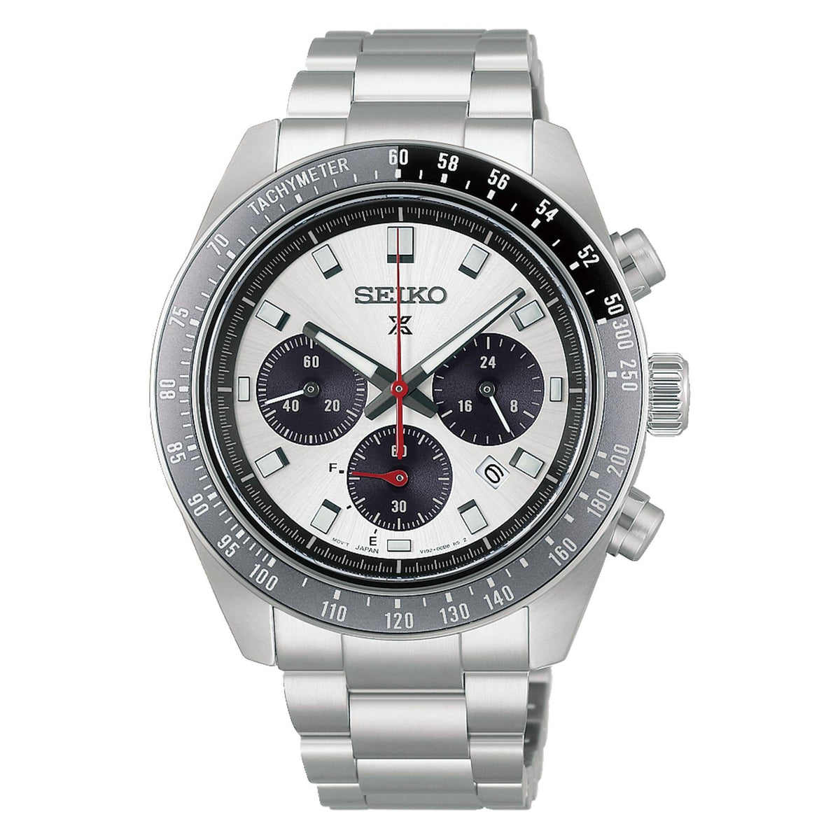 Seiko Prospex Speedtimer Solar Chronograph 41.4 MM Stainless Steel Two-Tone Bezel Watch HBJ001P1
